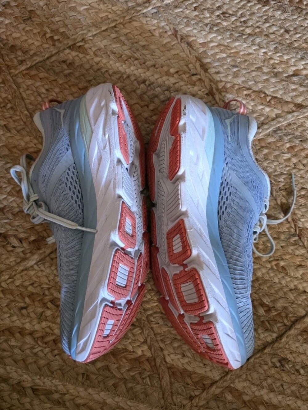 Hoka One W Bondi 7 Light Blue Womens Size 8 Athletic Cushioned Running Shoes - Picture 13 of 16